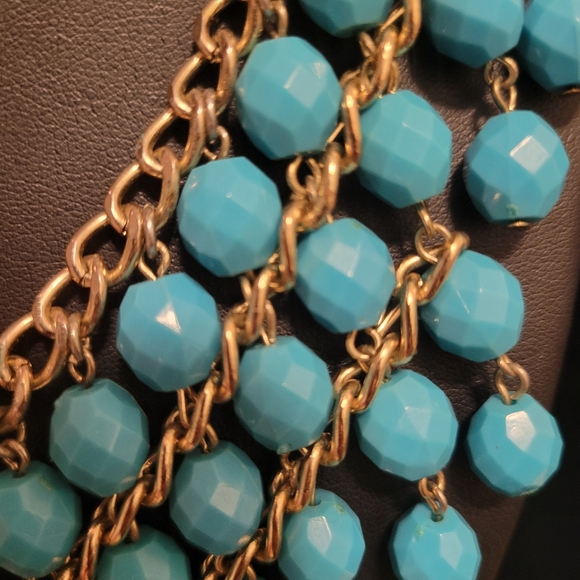 Vintage Turquoise Beaded Statement Necklace - Picture 3 of 4